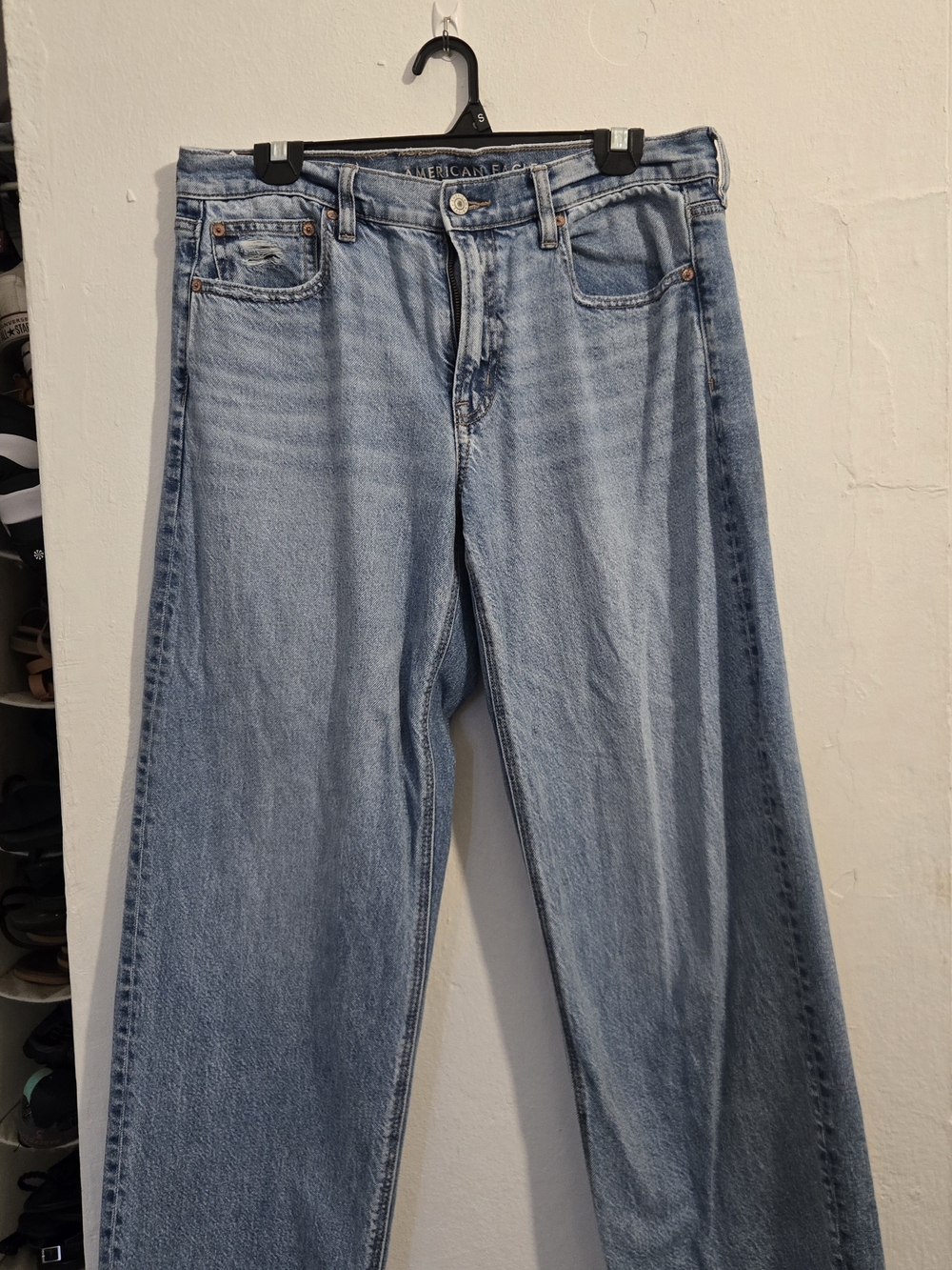 American Eagle Outfitters Light Blue Straight-Leg Jeans